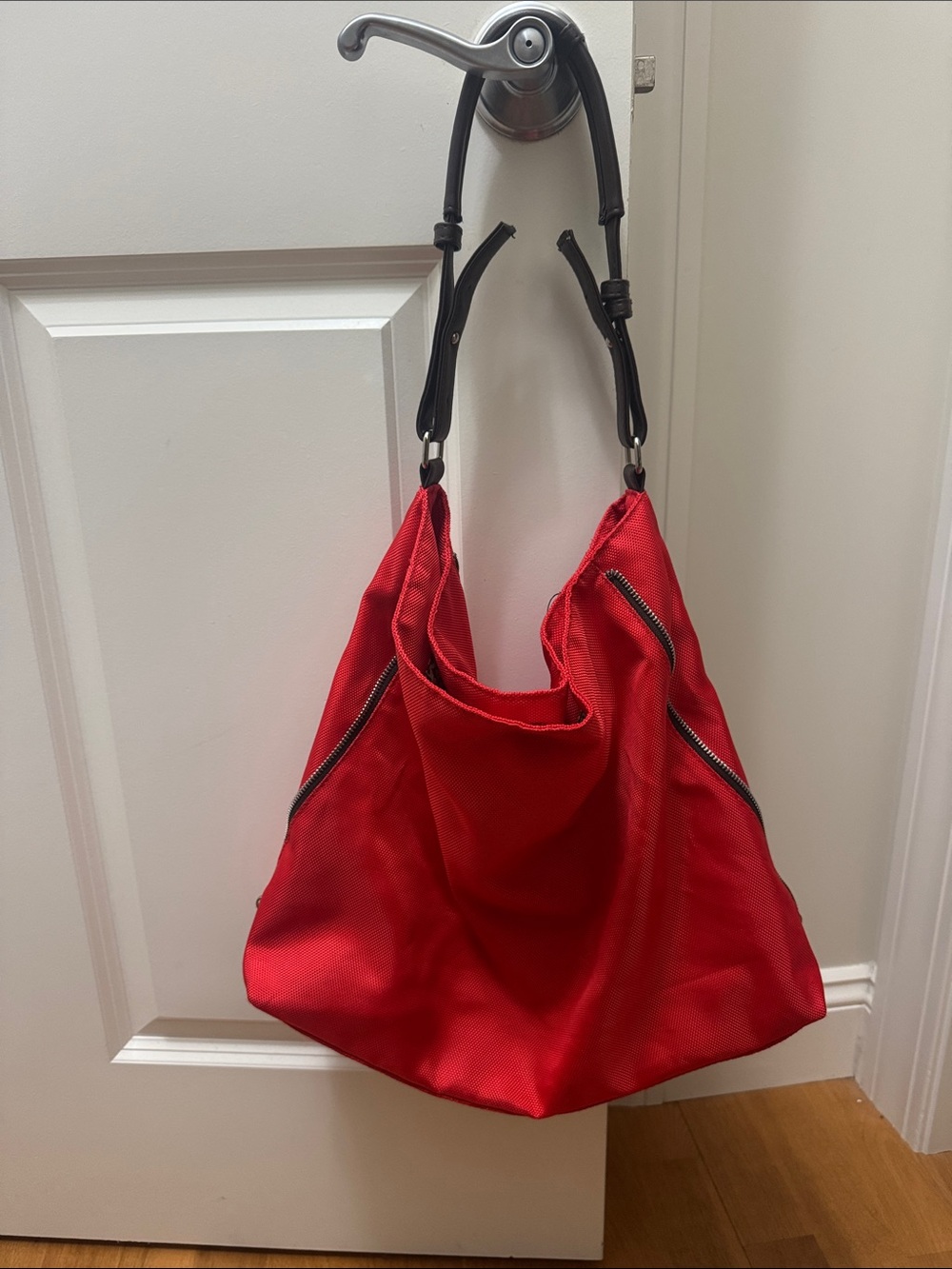 Red Everyday Hobo Tote Bag